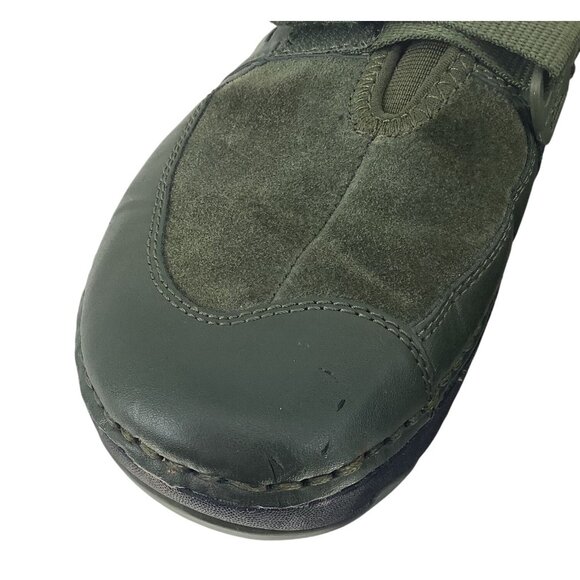 Earth Kalso Negative Heel Suede & Leather Clogs Green Women’s Slip-On Shoes Sz 6 - Picture 9 of 9